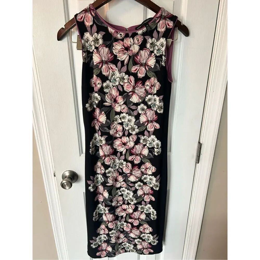 White House black market stretchy flowery sexy dress size xs
N567